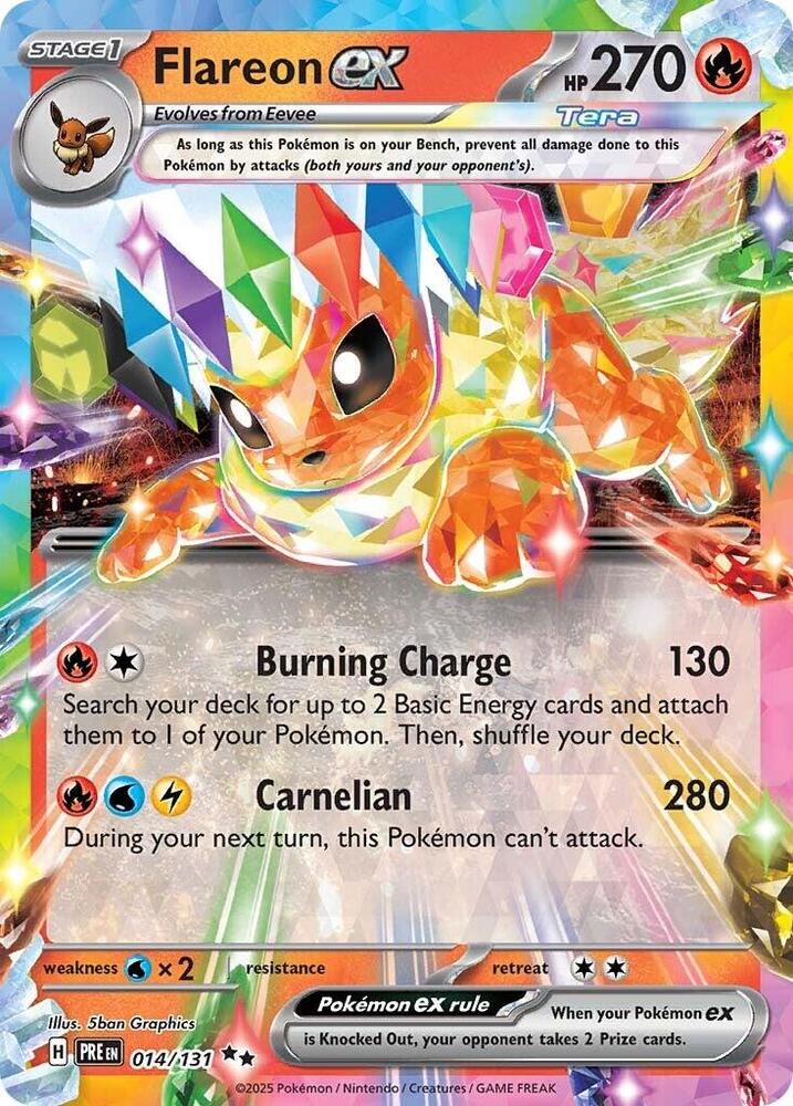 Flareon ex (014/131) [Scarlet & Violet: Prismatic Evolutions] | Dragon's Lair Comics and Fantasy Houston TX