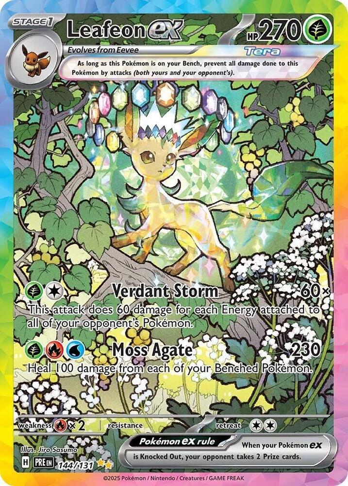 Leafeon ex (144/131) [Scarlet & Violet: Prismatic Evolutions] | Dragon's Lair Comics and Fantasy Houston TX