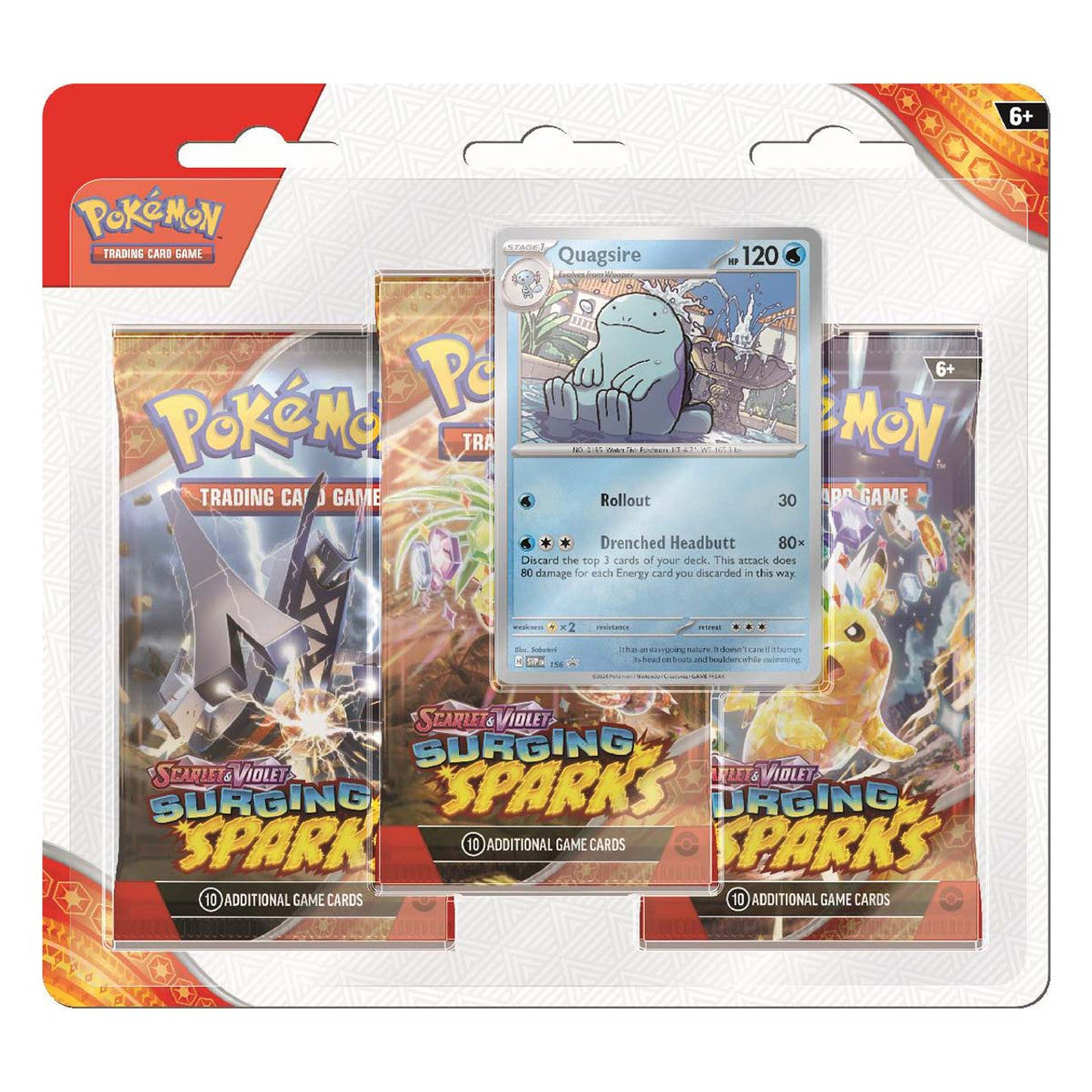 Pokemon TCG: Scarlet and Violet Surging Sparks 3-Booster Blister | Dragon's Lair Comics and Fantasy Houston TX