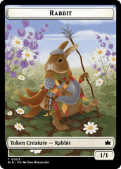 Agate Instigator // Rabbit Double-Sided Token [Bloomburrow Commander Tokens] | Dragon's Lair Comics and Fantasy Houston TX