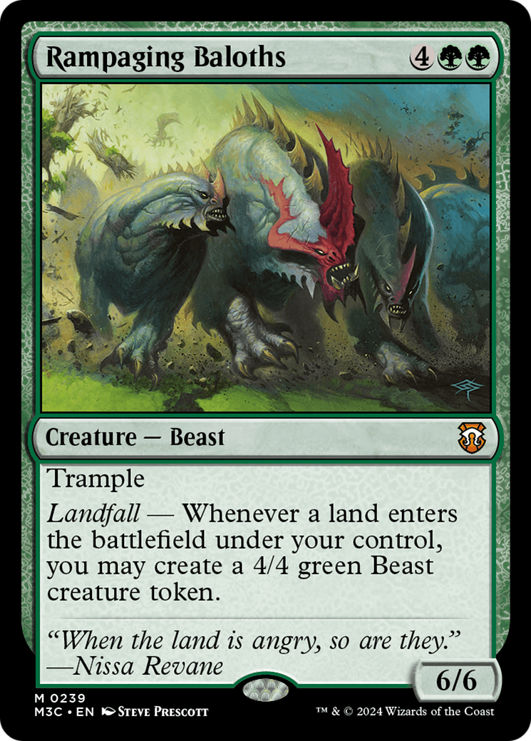 Rampaging Baloths (Ripple Foil) [Modern Horizons 3 Commander] | Dragon's Lair Comics and Fantasy Houston TX