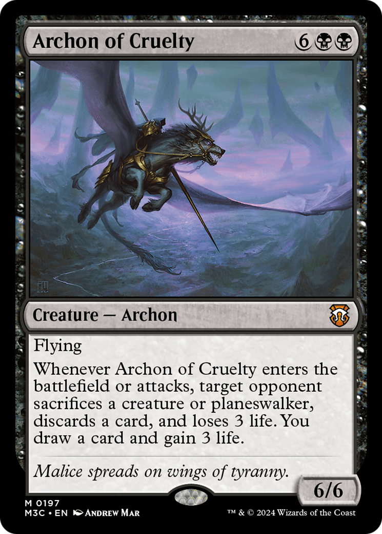 Archon of Cruelty [Modern Horizons 3 Commander] | Dragon's Lair Comics and Fantasy Houston TX