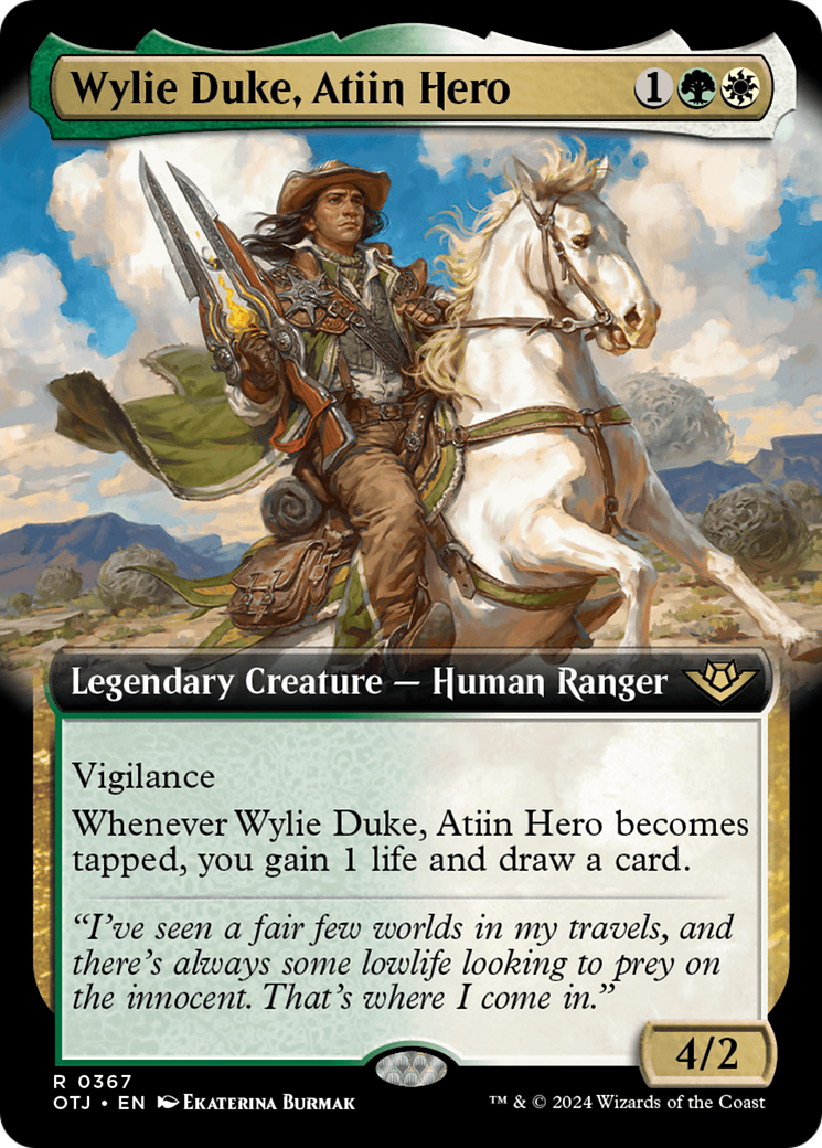 Wylie Duke, Atiin Hero (Extended Art) [Outlaws of Thunder Junction] | Dragon's Lair Comics and Fantasy Houston TX