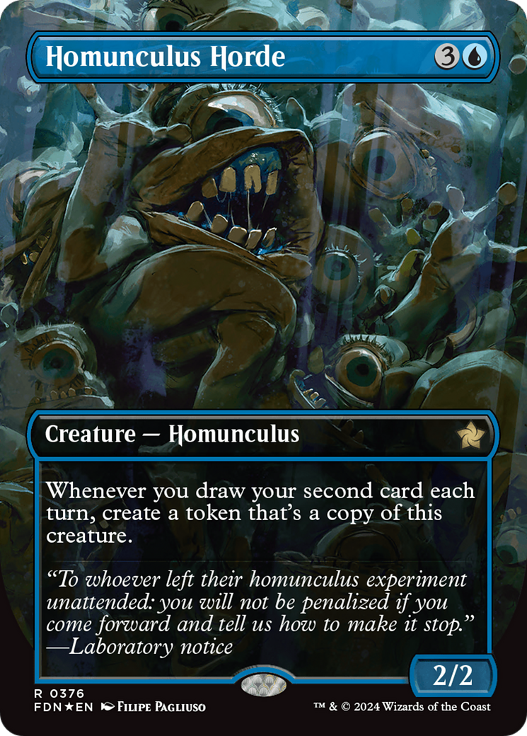 Homunculus Horde (Borderless) (Mana Foil) [Foundations] | Dragon's Lair Comics and Fantasy Houston TX