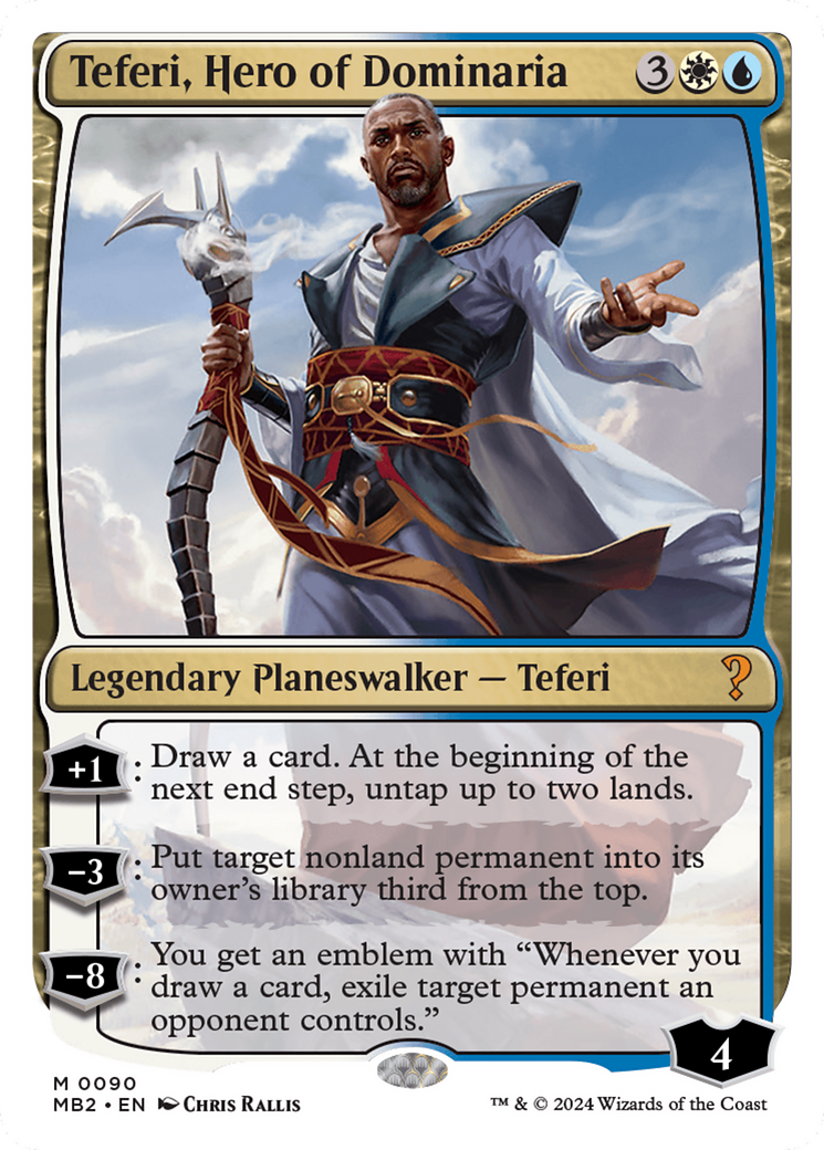 Teferi, Hero of Dominaria (White Border) [Mystery Booster 2] | Dragon's Lair Comics and Fantasy Houston TX