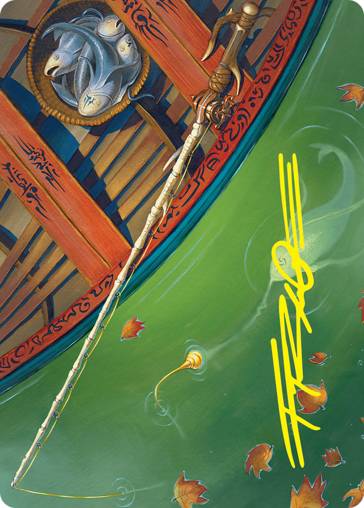 Fishing Pole Art Card (18/54) (Gold-Stamped Signature) [Foundations Art Series] | Dragon's Lair Comics and Fantasy Houston TX