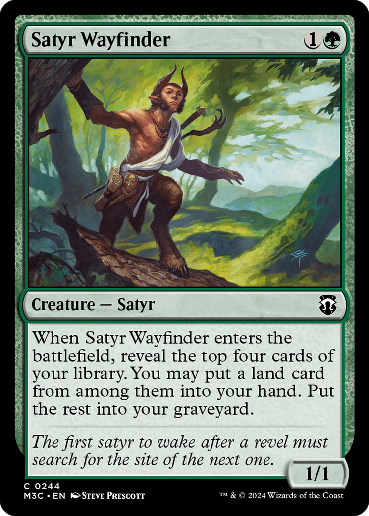 Satyr Wayfinder (Ripple Foil) [Modern Horizons 3 Commander] | Dragon's Lair Comics and Fantasy Houston TX