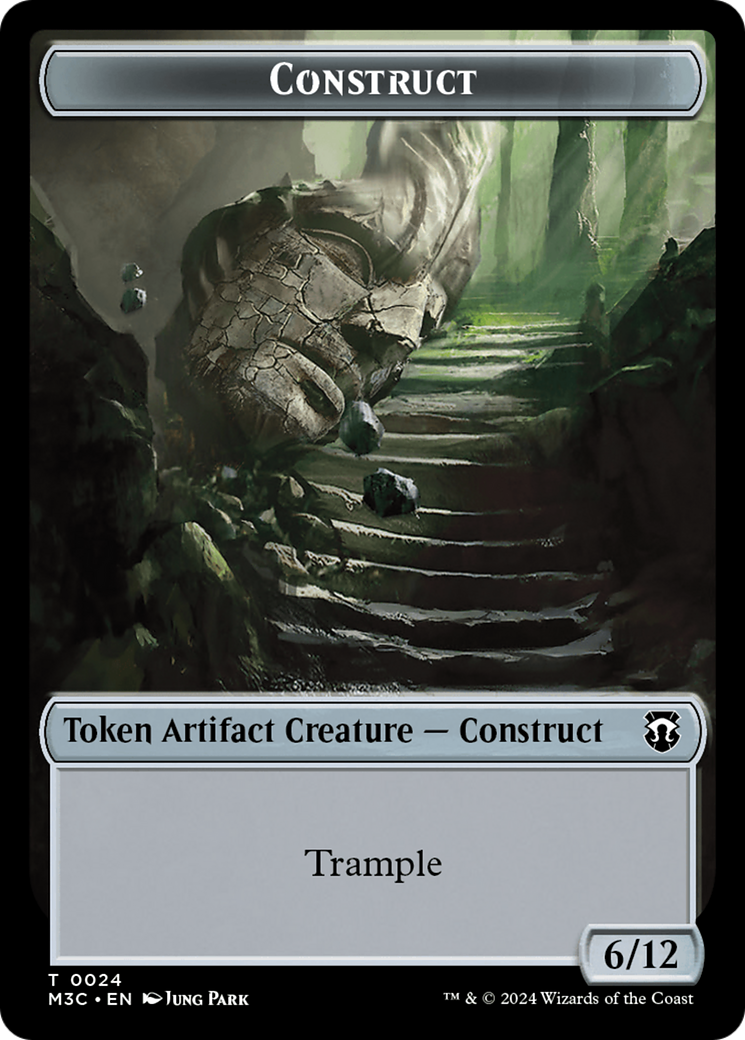 Construct // Myr Double-Sided Token [Modern Horizons 3 Commander Tokens] | Dragon's Lair Comics and Fantasy Houston TX