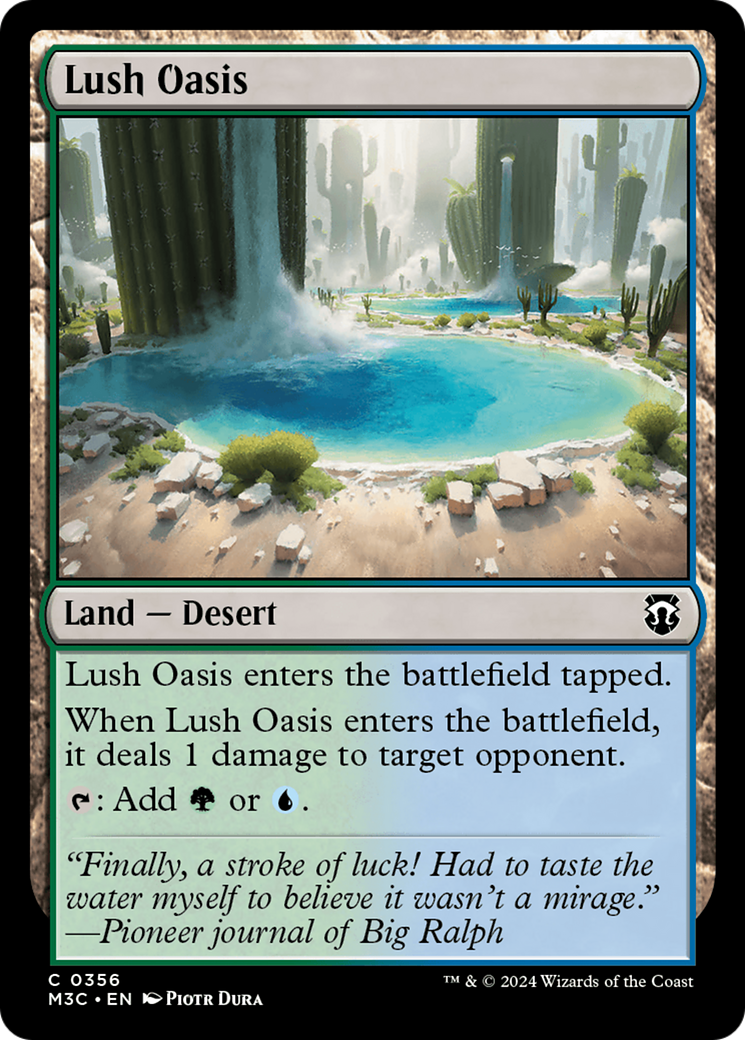 Lush Oasis (Ripple Foil) [Modern Horizons 3 Commander] | Dragon's Lair Comics and Fantasy Houston TX