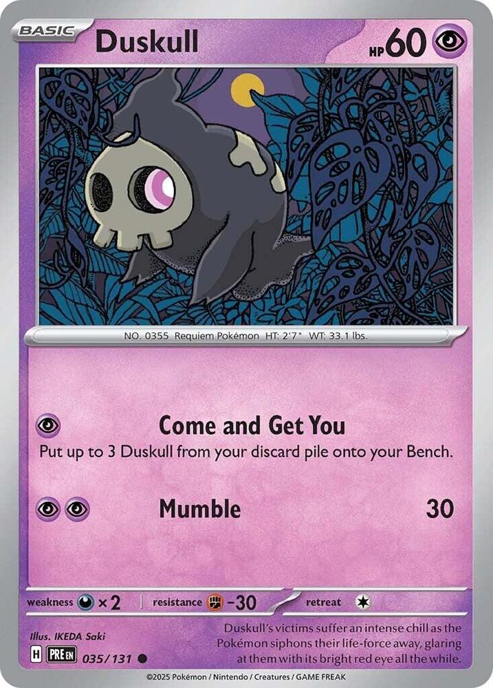 Duskull (035/131) [Scarlet & Violet: Prismatic Evolutions] | Dragon's Lair Comics and Fantasy Houston TX