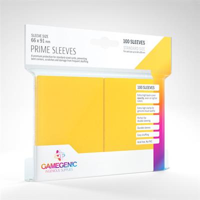 Gamegenic Prime Card Sleeves: Yellow | Dragon's Lair Comics and Fantasy Houston TX