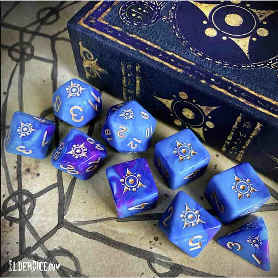 Elder Dice: Sigil of the Dreamlands Poly 7 Set Kadathian Ice Raw | Dragon's Lair Comics and Fantasy Houston TX