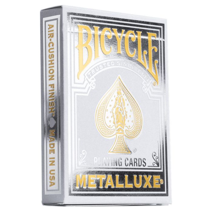 Bicycle Playing Cards: Metalluxe Silver | Dragon's Lair Comics and Fantasy Houston TX