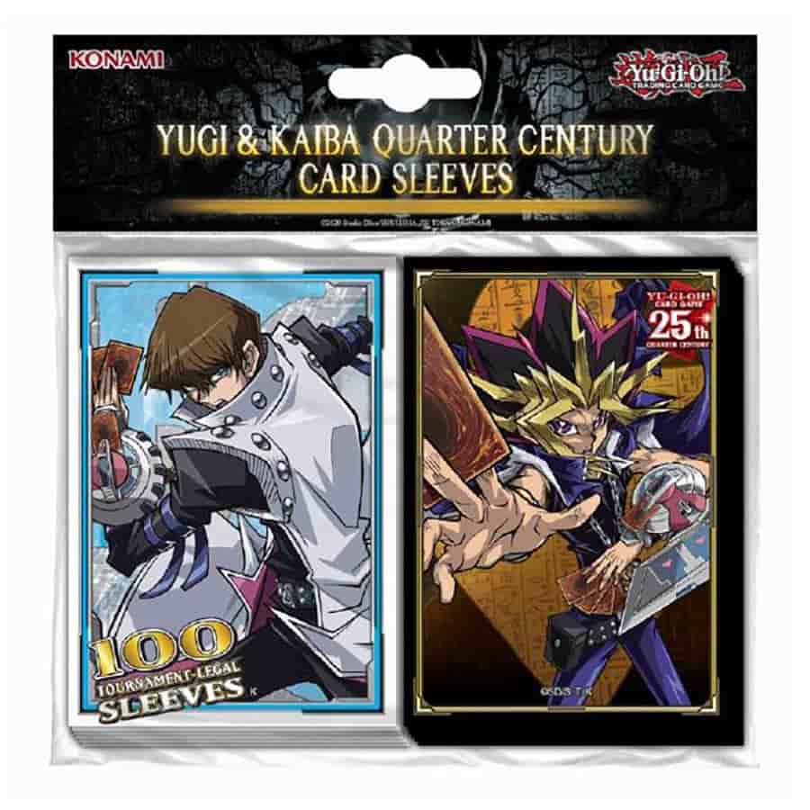 Yu-Gi-Oh! Card Sleeves: Yugi and Kaiba Quarter Century (100 ct) | Dragon's Lair Comics and Fantasy Houston TX