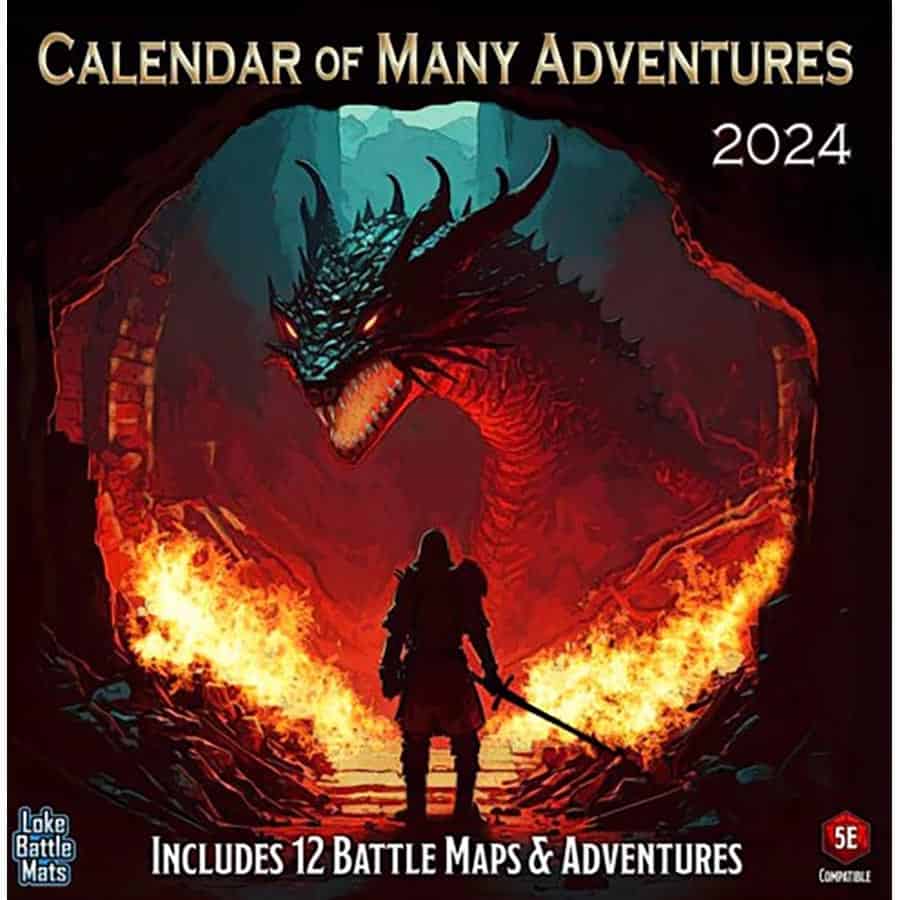 Loke Battle Mats Calendar of Many Adventures 2024 | Dragon's Lair Comics and Fantasy Houston TX