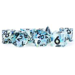 Fanroll Poly 7 Sharp Edge Dice Set: Captured Frost | Dragon's Lair Comics and Fantasy Houston TX