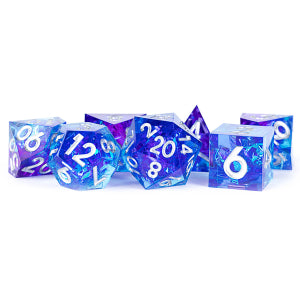 Fanroll Poly 7 Sharp Edge Dice Set: Oceanic Flare | Dragon's Lair Comics and Fantasy Houston TX