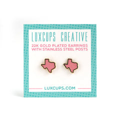 Texas Glitter Pink Earrings | Dragon's Lair Comics and Fantasy Houston TX