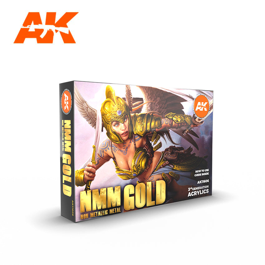 AK Interactive Non Metallic Metal Gold Paint Set | Dragon's Lair Comics and Fantasy Houston TX