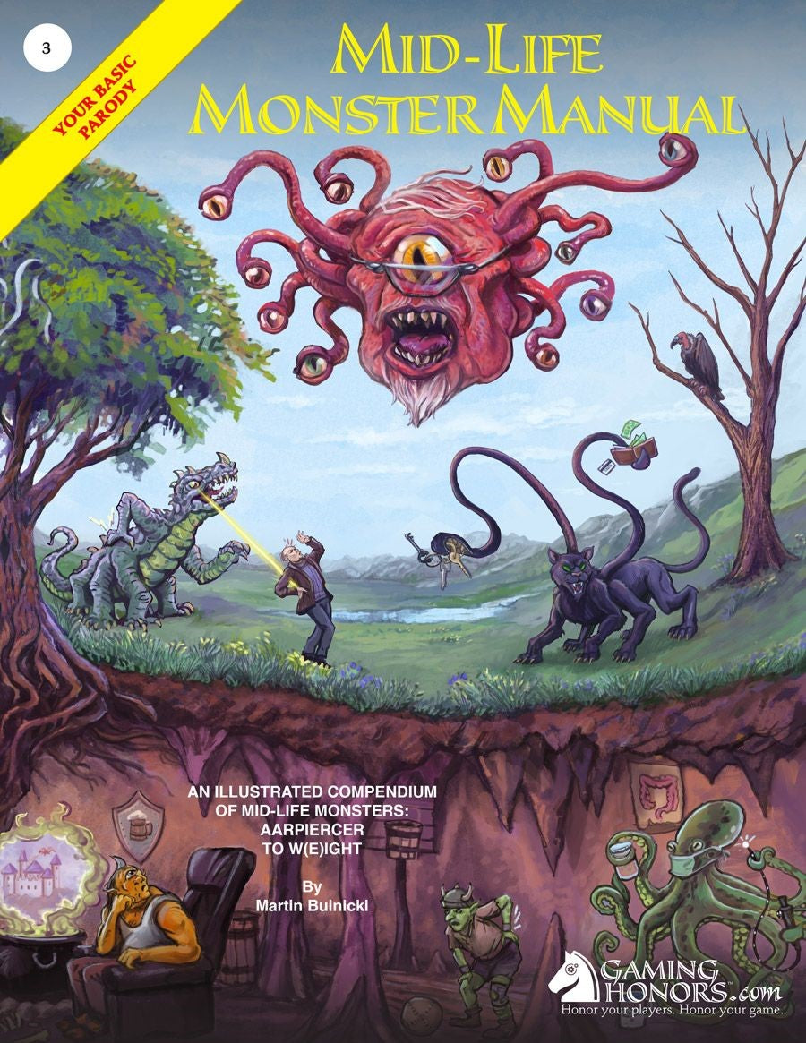 Gaming Honors RPG: The Mid-Life Monster Manual: Your Basic Parody | Dragon's Lair Comics and Fantasy Houston TX