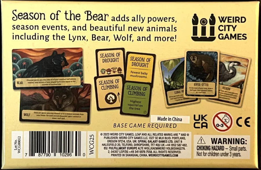 Leaf Board Game: Season of the Bear Expansion | Dragon's Lair Comics and Fantasy Houston TX