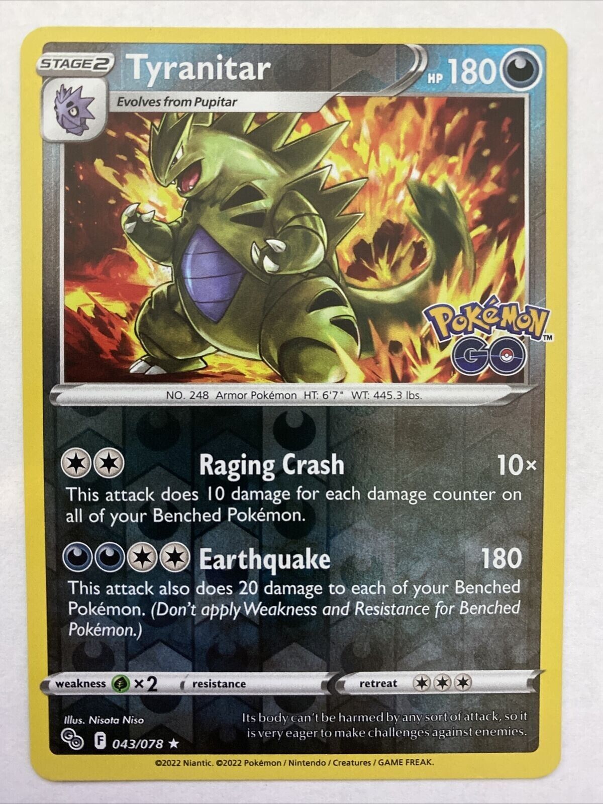 Tyranitar (043/078) - Graded (8) | Dragon's Lair Comics and Fantasy Houston TX