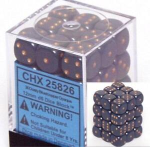 Chessex Opaque 12mm D6 Dusty Blue/Copper | Dragon's Lair Comics and Fantasy Houston TX