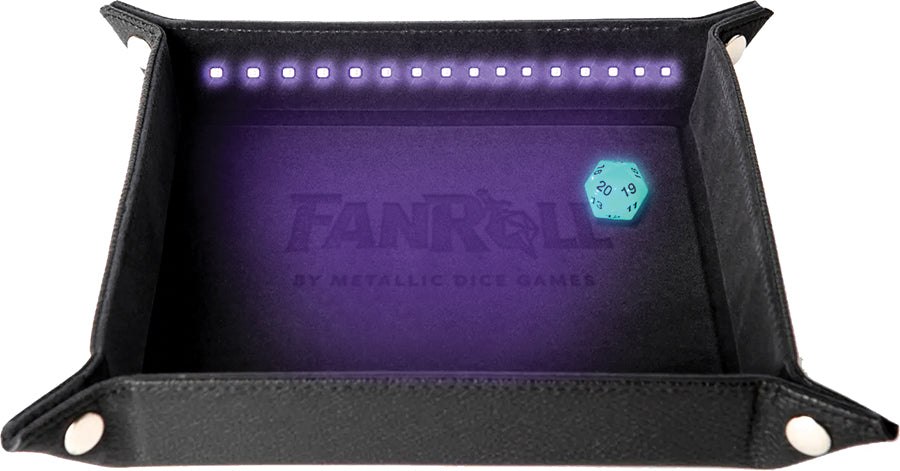 Fanroll Shadow Light Dice Tray with d20: Black | Dragon's Lair Comics and Fantasy Houston TX