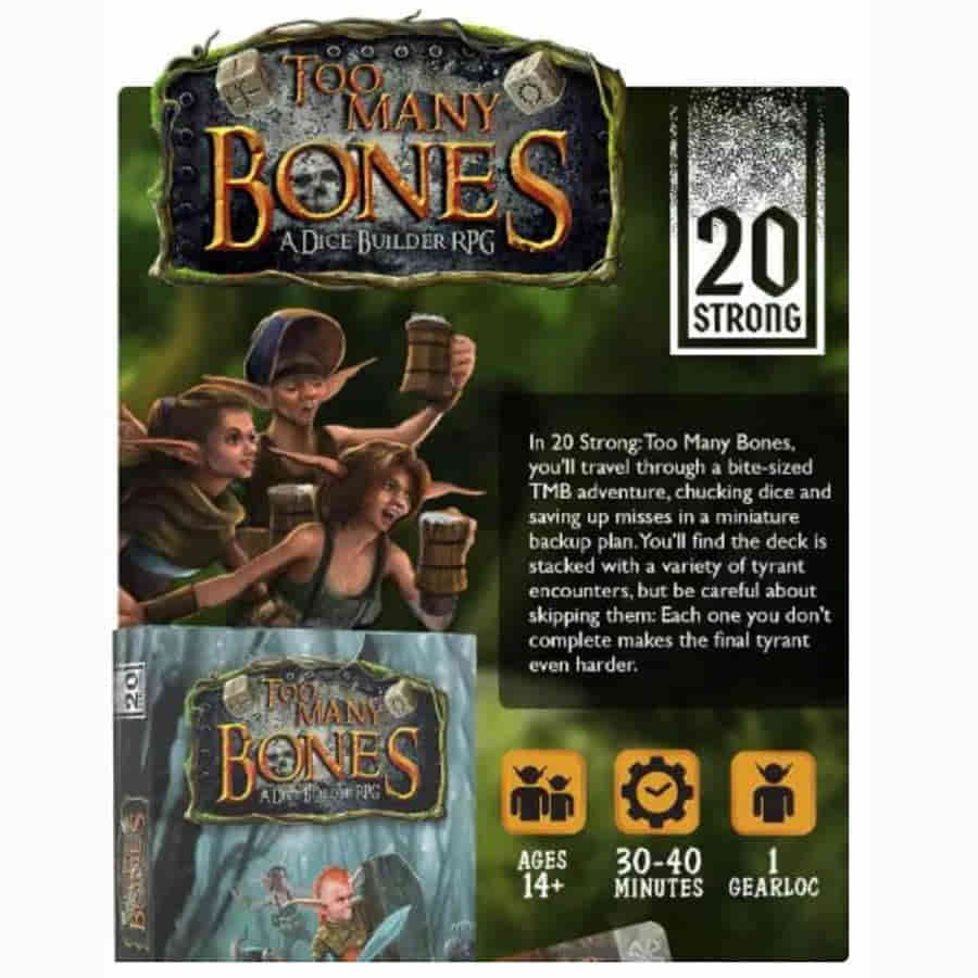 20 Strong: Too many Bones Expansion | Dragon's Lair Comics and Fantasy Houston TX