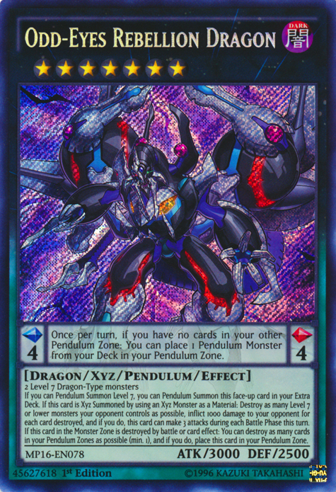 Odd-Eyes Rebellion Dragon [MP16-EN078] Secret Rare | Dragon's Lair Comics and Fantasy Houston TX