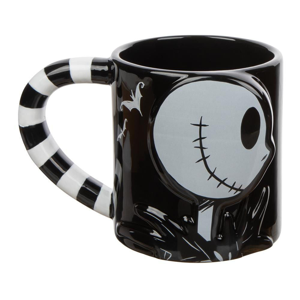 Bioworld The Nightmare Before Christmas Jack & Sally 20 oz. Sculpted Ceramic Mugs - Set of 2 | Dragon's Lair Comics and Fantasy Houston TX