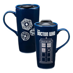 Bioworld Doctor Who Tardis Heat Reactive 20 oz. Ceramic Travel Mug | Dragon's Lair Comics and Fantasy Houston TX