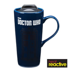 Bioworld Doctor Who Tardis Heat Reactive 20 oz. Ceramic Travel Mug | Dragon's Lair Comics and Fantasy Houston TX