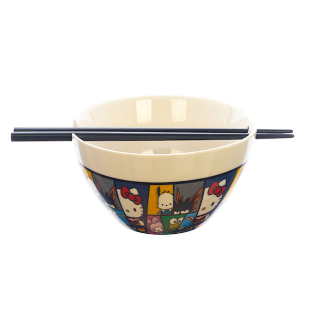 Bioworld My Hero Academia X Sanrio Ceramic Ramen Bowl with Chopsticks | Dragon's Lair Comics and Fantasy Houston TX