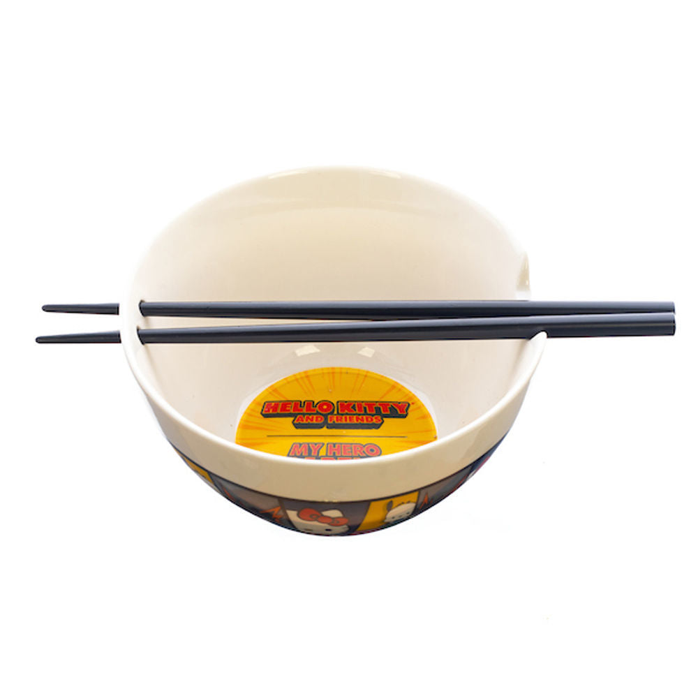 Bioworld My Hero Academia X Sanrio Ceramic Ramen Bowl with Chopsticks | Dragon's Lair Comics and Fantasy Houston TX