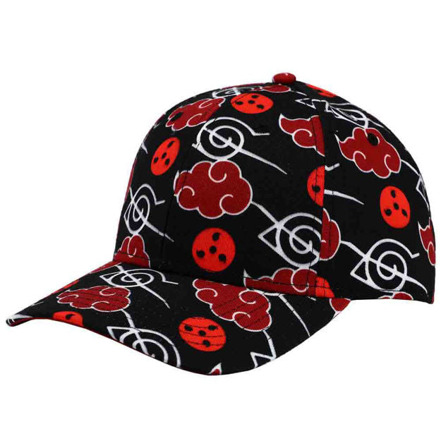 Bioworld Naruto Akatsuki Cloud & Anti-leaf Village Sublimated Curved Bill Snapback | Dragon's Lair Comics and Fantasy Houston TX