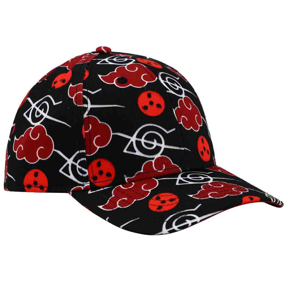 Bioworld Naruto Akatsuki Cloud & Anti-leaf Village Sublimated Curved Bill Snapback | Dragon's Lair Comics and Fantasy Houston TX