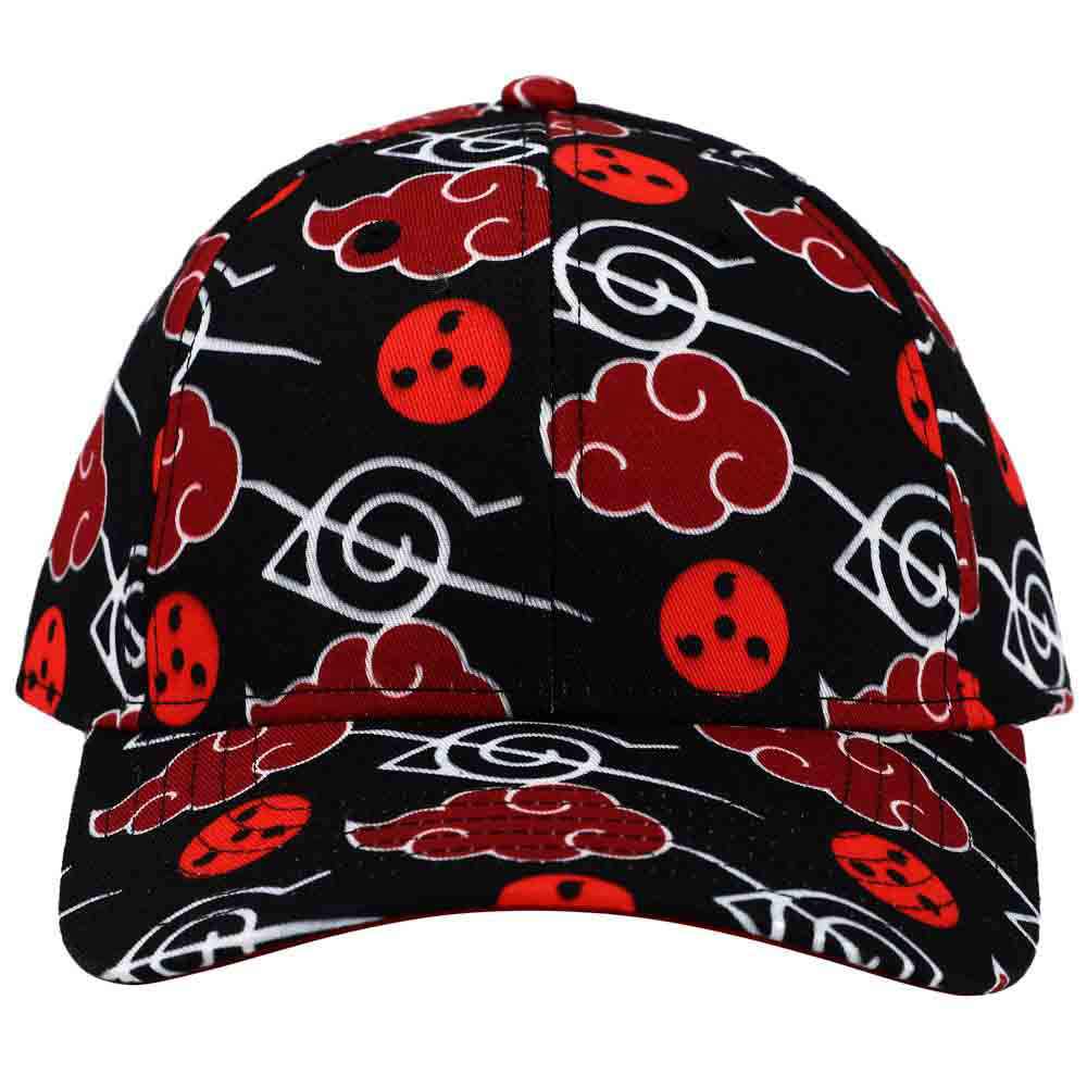 Bioworld Naruto Akatsuki Cloud & Anti-leaf Village Sublimated Curved Bill Snapback | Dragon's Lair Comics and Fantasy Houston TX