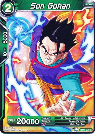 Son Gohan (Green) (BT11-076) [Vermilion Bloodline] | Dragon's Lair Comics and Fantasy Houston TX