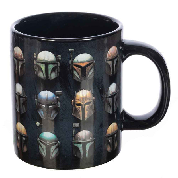 Bioworld Star Wars The Mandalorian Helmets 16 oz. Ceramic Mug | Dragon's Lair Comics and Fantasy Houston TX