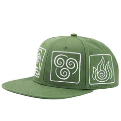 Bioworld Avatar The Last Airbender Elemental Symbols Flat Bill Snapback | Dragon's Lair Comics and Fantasy Houston TX