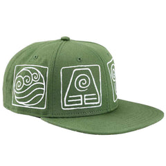 Bioworld Avatar The Last Airbender Elemental Symbols Flat Bill Snapback | Dragon's Lair Comics and Fantasy Houston TX