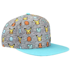 Bioworld Pokemon Youth Microfiber AOP Curved Bill Snapback Cap | Dragon's Lair Comics and Fantasy Houston TX