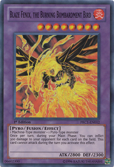 Blaze Fenix, the Burning Bombardment Bird [PRC1-EN012] Super Rare | Dragon's Lair Comics and Fantasy Houston TX