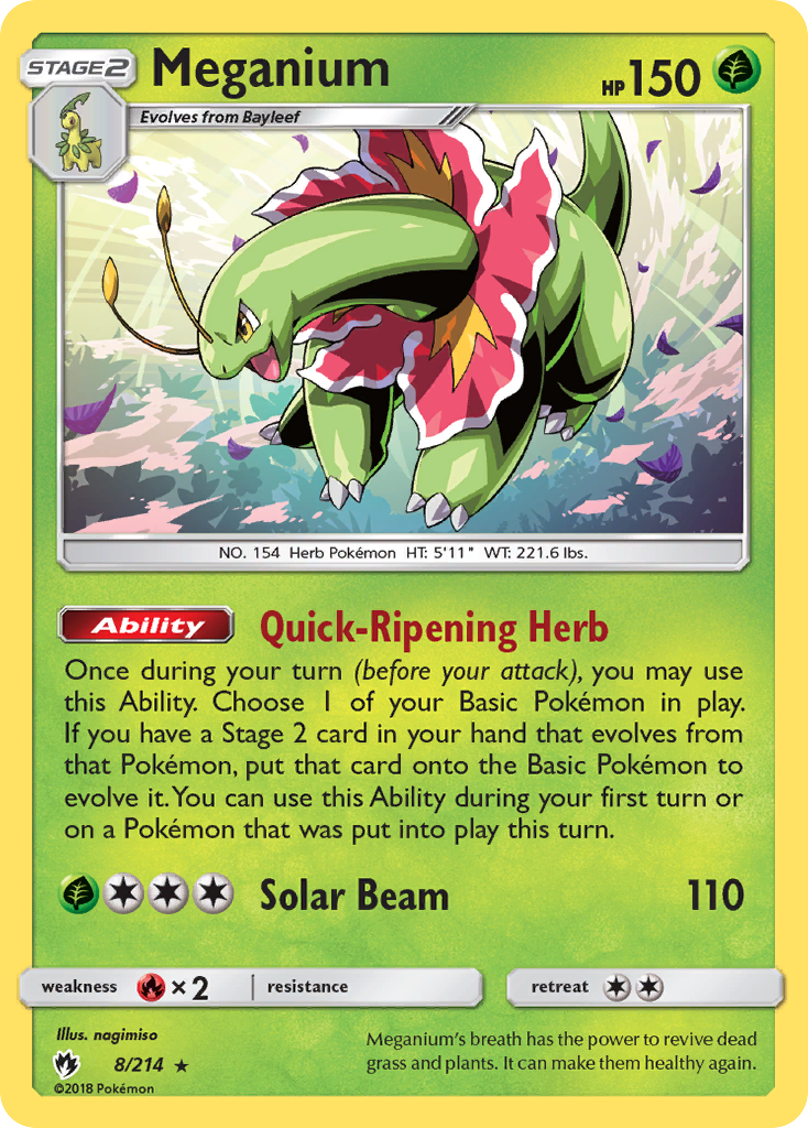 Meganium (8/214) [Sun & Moon: Lost Thunder] | Dragon's Lair Comics and Fantasy Houston TX