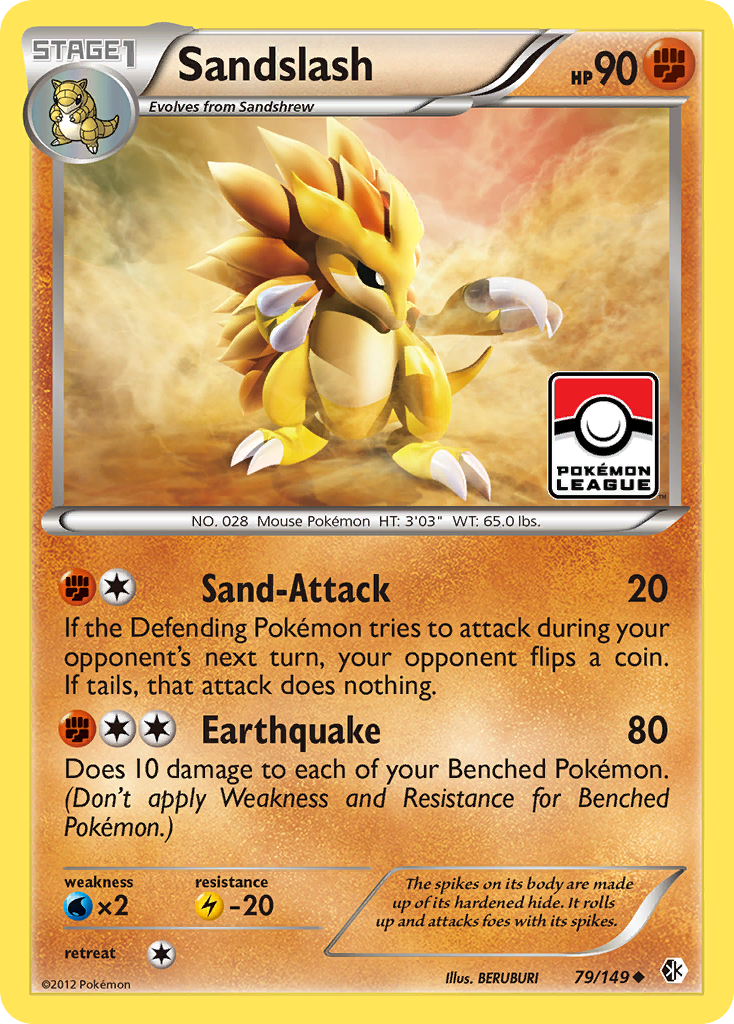 Sandslash (79/149) [Black & White: Boundaries Crossed] | Dragon's Lair Comics and Fantasy Houston TX