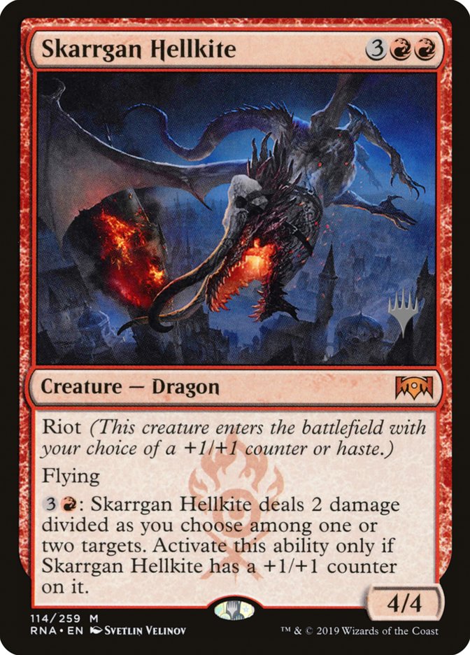 Skarrgan Hellkite (Promo Pack) [Ravnica Allegiance Promos] | Dragon's Lair Comics and Fantasy Houston TX