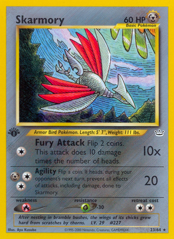 Skarmory (23/64) [Neo Revelation 1st Edition] | Dragon's Lair Comics and Fantasy Houston TX