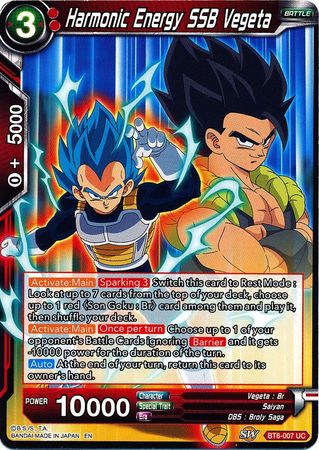 Harmonic Energy SSB Vegeta (BT6-007) [Destroyer Kings] | Dragon's Lair Comics and Fantasy Houston TX