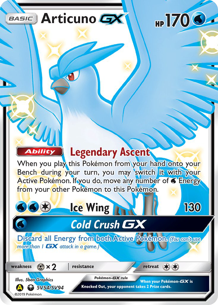 Articuno GX (SV54/SV94) [Sun & Moon: Hidden Fates - Shiny Vault] | Dragon's Lair Comics and Fantasy Houston TX